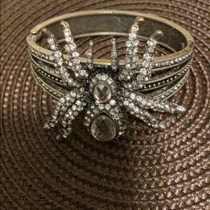 Gothic Spider Crystal (not plastic) metal Bracelet